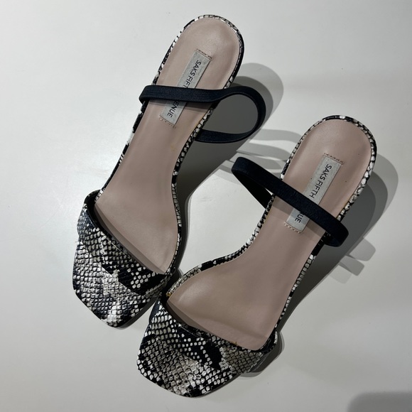 Snake Print Kitten Heels - Picture 2 of 6